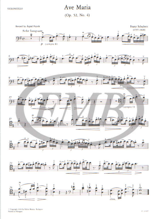SCHUBERT F. - AVE MARIA - OP.52 Nº6