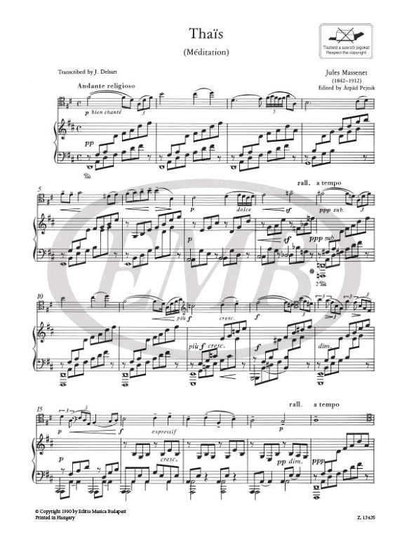 MASSENET J. - MEDITACION DE THAIS -