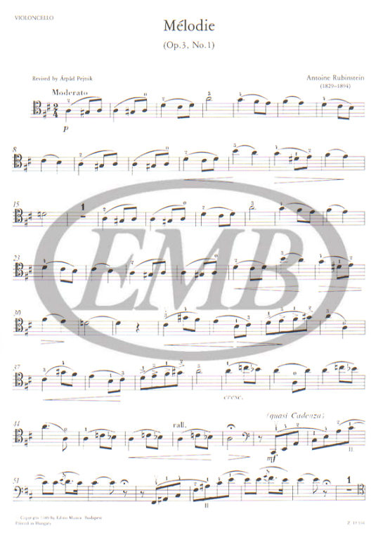 RUBINSTEIN A. - MELODIA  (VC/P)