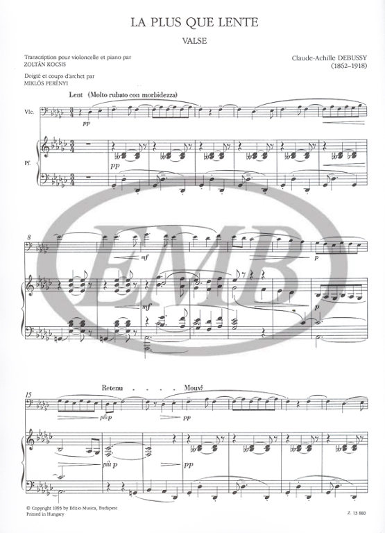 DEBUSSY C. - MAS QUE LENTO -