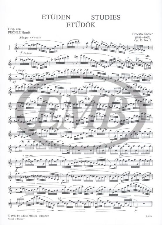 KOHLER E. - ESTUDIOS MEDIANA DIFICULTAD (12) - OP.33 Nº2
