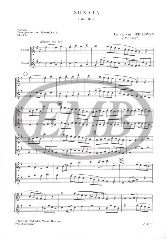 BEETHOVEN L.V. - SONATA -