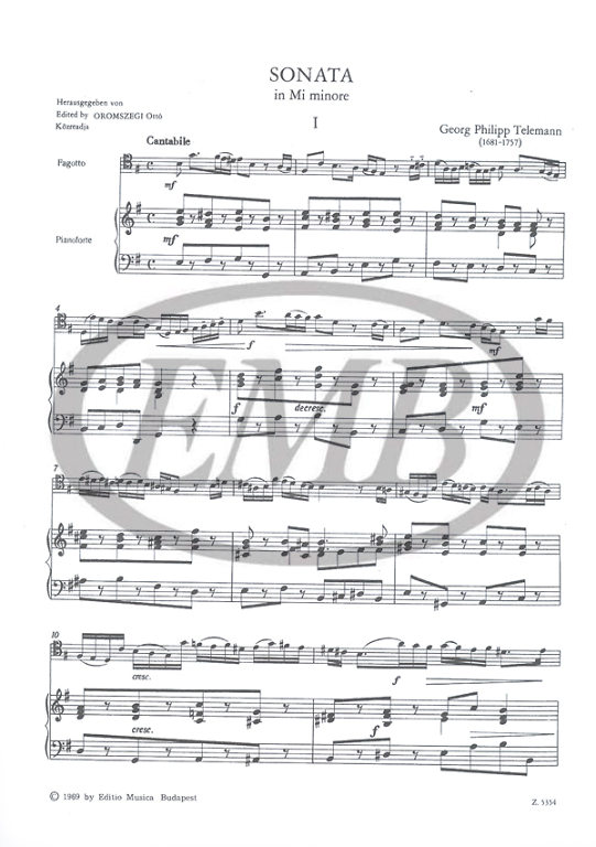 TELEMANN G.P. - SONATA MI m -