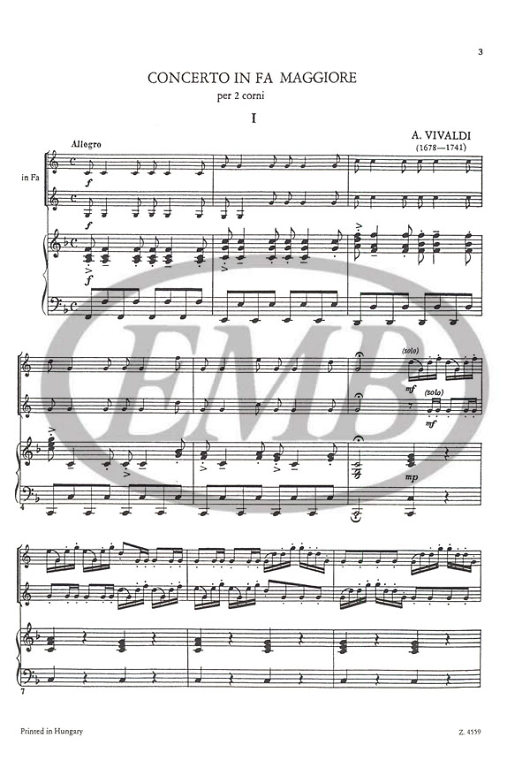 VIVALDI A. - CONCIERTO -