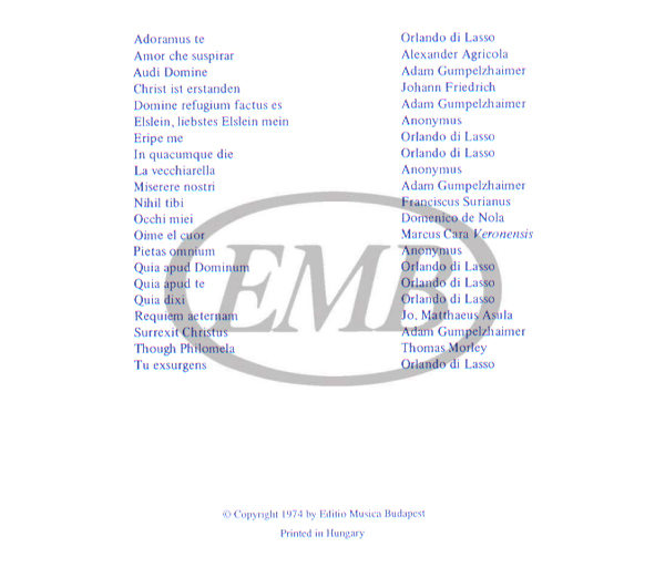 ALBUM - SCHOLA CANTORUM V.2 -
