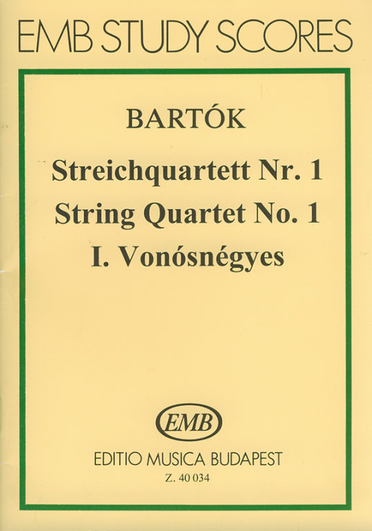 BARTOK B. - CUARTETO Nº1 (C) -