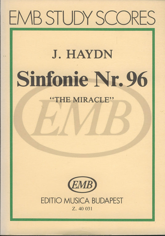 HAYDN J. - SINFONIA Nº96 RE M EL MILAGRO -(BOLSILLO)