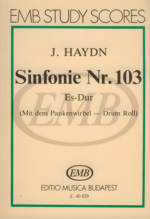 HAYDN J. - SINFONIA Nº103 MIb M PAUKENWIRDEL -