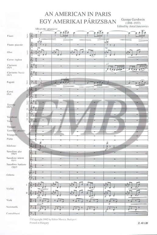 GERSHWIN G. - UN AMERICANO EN PARIS -(BOLSILLO)