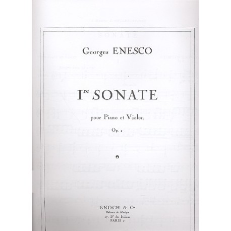 ENESCO G. - SONATA Nº1 OP.2  (V/P)