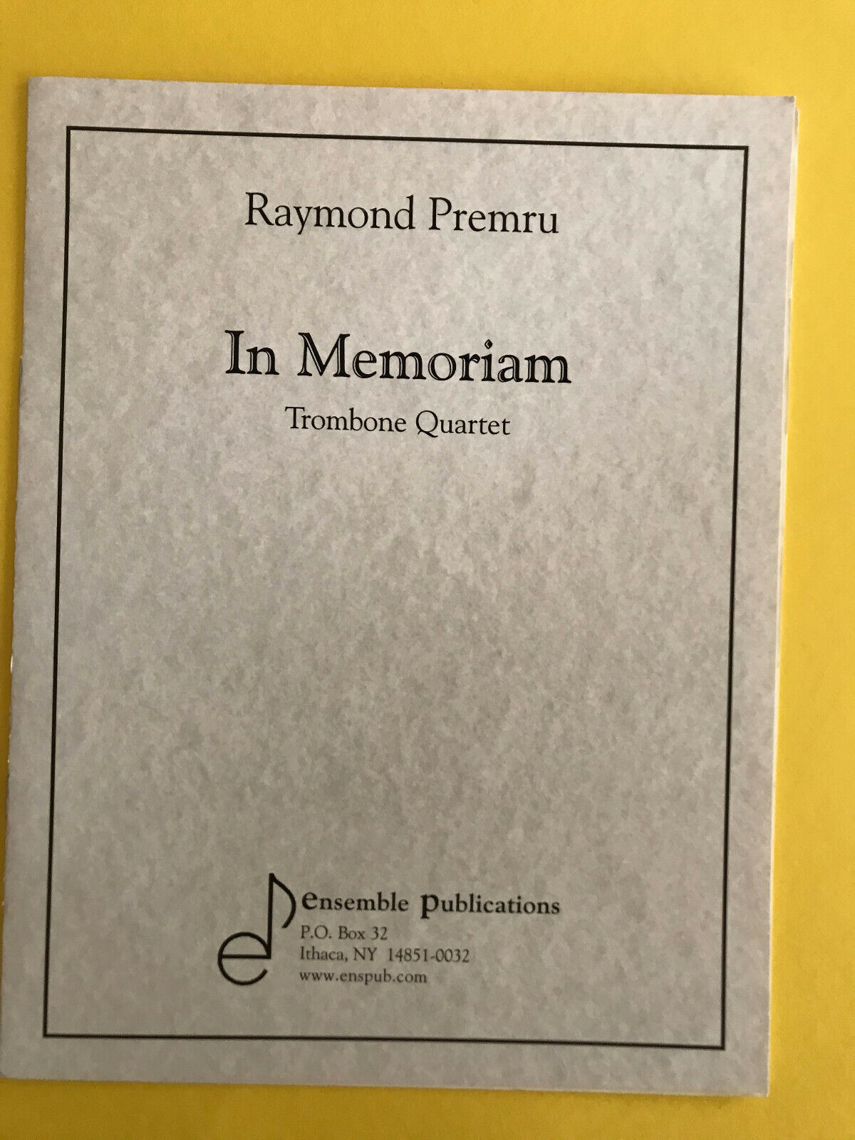 PREMRU R. - IN MEMORIAM 4 TROMBONES