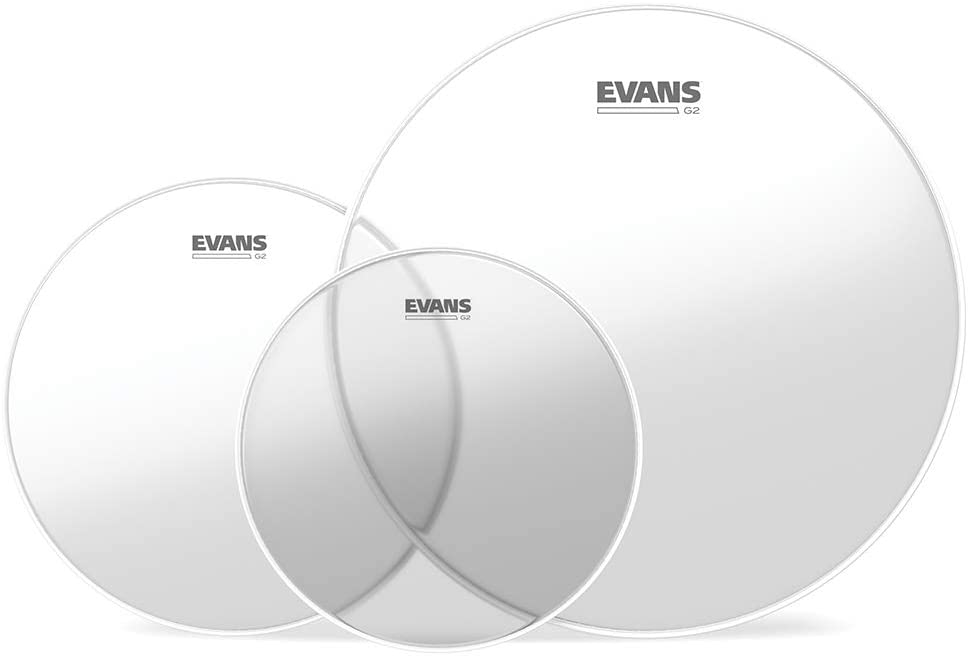 PACK PARCHES - EVANS G2 CLEAR FUSION (10´´.11´´.14´´) FUSION 2 CAPAS TRANSPARENTES