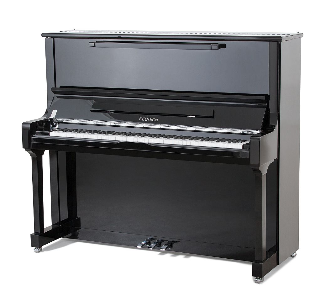 PIANO VERTICAL - FEURICH 133 NEGRO PULIDO (CON BANQUETA)