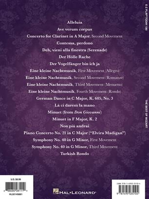 MOZART .- THE BEST OF E-Z PLAY TODAY V.180