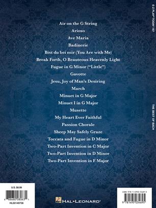 BACH.- THE BEST OF E-Z PLAY TODAY V.167