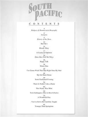 RODGERS - SOUTH PACIFIC VOCAL SELECCION -