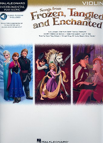 DISNEY - SONGS FROM FROZEN TANGLED& ENCHANTED - VIOLIN - INSTRUMENTAL PLAY ALONG (DESCARGABLE)
