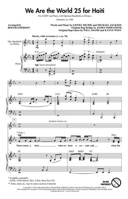 RITCHIE/JACKSON/EMERSON - WE ARE THE WOLD CORO SATB