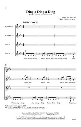 GILPIN G. - DING-A DING-A CORO SSAA A CAPELLA