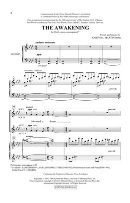 MARTIN J. - THE AWAKENIG CORO SSAA