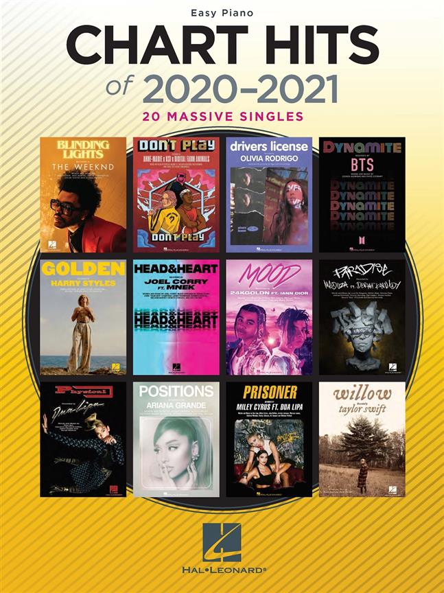 ALBUM - CHARTS HITS OF 2020-2021 (20 SUPER EXITOS) *EASY PIANO*