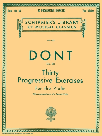 DONT J. - EJERCICIOS PROGRESIVOS (30) OP.38 VIOLIN