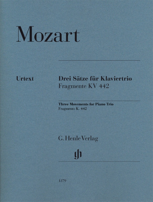 MOZART W.A. - TRES MOVIMIENTOS TRIO PIANO FRAGMENTOS  KV.442 URTEXT