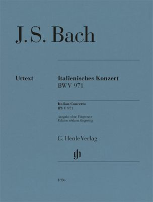 BACH J.S. - CONCIERTO ITALIANO URTEXT - BWV.971 (SIN DIGITAR)