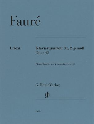 FAURE G. - CUARTETO CUERDA CON PIANO Nº 2 SOL m OP.45 URTEXT