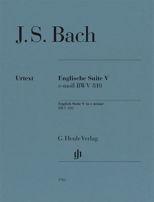 BACH SUIT INGLESA Nº 5 MI m BWV 810 URTEXT DIGITADA