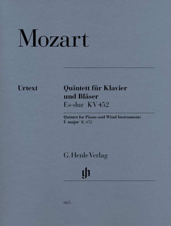 MOZART W.A. - QUINTETO MIb M URTEXT       OB/CL/TR/FGP - KV.452