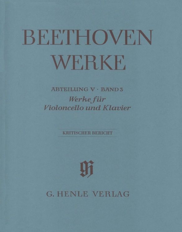 BEETHOVEN L.V. - OBRAS PARA VIOLONCHELO Y PIANO URTEXT Edición completa, informe crítico