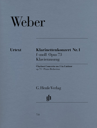 WEBER C.M. - CONCIERTO Nº1 FA m OP.73 URTEXT