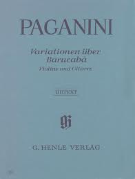 PAGANINI N. VARIACIONES BARUCABA OP.14 VIOLIN Y GUITARRA URTEXT