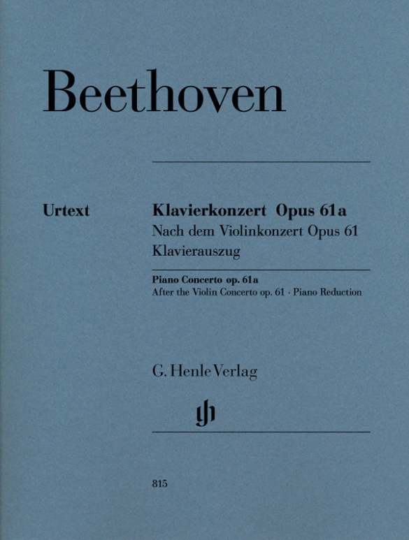 BEETHOVEN L.V. - CONCIERTO RE M (ORIGINAL VIOLIN) URTEXT OP.61A - 2P4M