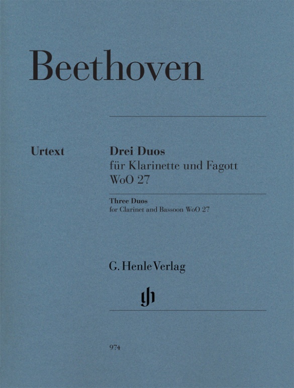 BEETHOVEN L.V. - DUOS (3) WoO.27  URTEXT -  (CL/FG)