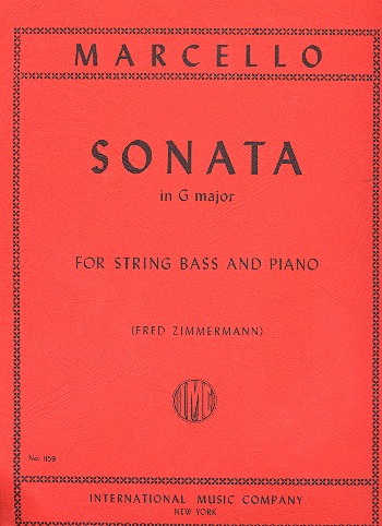 MARCELLO B. - SONATA SOL M -CONTRABAJO Y PIANO