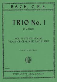 BACH C.P.E - TRIOS SONATA Nº 1 REM (FL-CL-P)