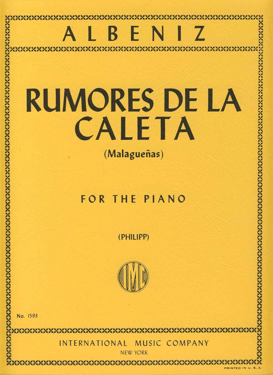 ALBENIZ I. - RUMORES DE LA CALETA DE RECUERDOS VIAJE (MALAGUEÑAS)