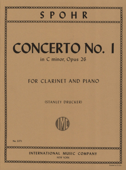 SPOHR L. - CONCIERTO Nº1 DO m - OP.26 (CL/P)