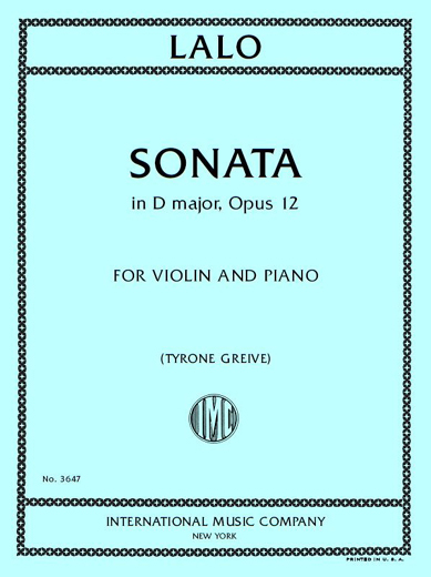 LALO E. - SONATA RE M OP12