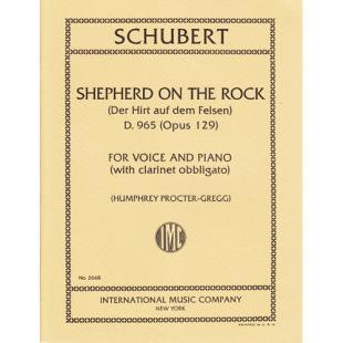 SCHUBERT F. - SHEPHERD ON THE ROCK OP.129 CL/VOZ Y PIANO