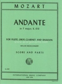 MOZART W.A. - ANDANTE FA M KV.616 (FL/OB/CL/FAG)