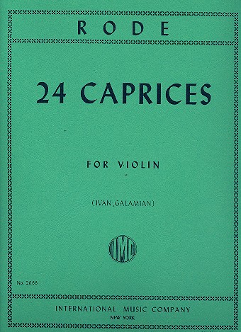 RODE P. - CAPRICHOS (24) -(VIOLIN) REV. GALAMIAN