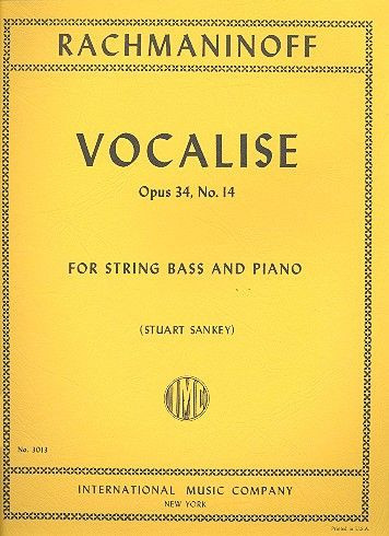RACHMANINOFF S. - VOCALISE CONTRABAJO