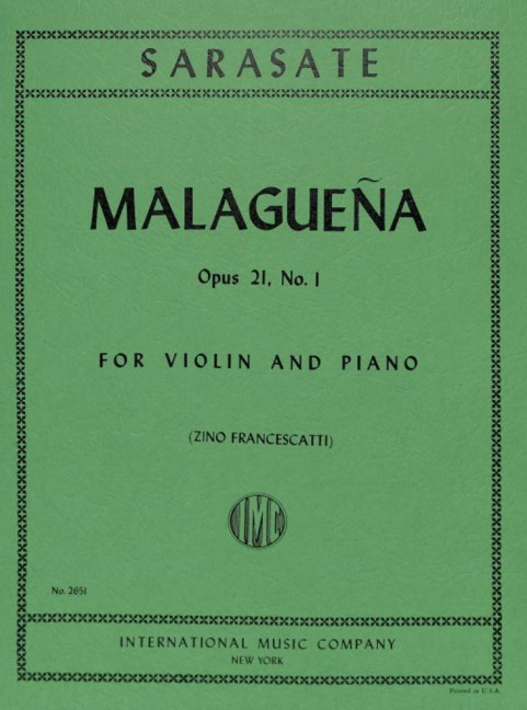 SARASATE P. - MALAGUEÑA - OP.21 Nº1