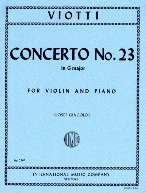 VIOTTI G.B. - CONCIERTO Nº23 SOL M -