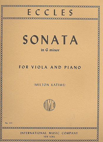 ECCLES H. - SONATA SOL m - (VIOLA.)