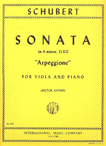 SCHUBERT F. - SONATA LA m ARPEGGIONE - D.821