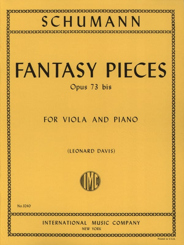 SCHUMANN R. - PIEZAS DE FANTASIA - OP.73 BIS